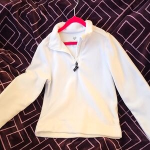 Obermeyer White Fleece Half Zip Kids XL